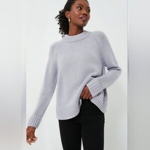 Tuckernuck Claude rolled crew neck Lilac color sweater spring pastel size Small
